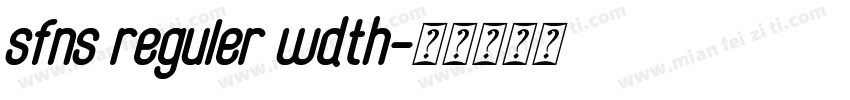 sfns reguler wdth字体转换